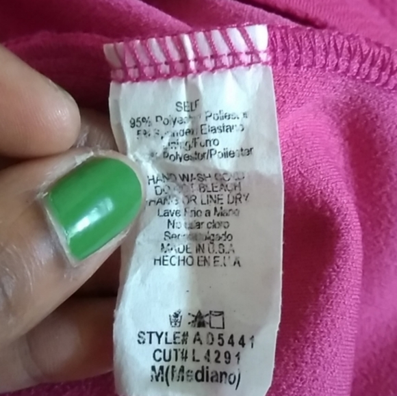 Women's Love culture fuschia midi dress with illusion 2pc zipper - Picture 9 of 9